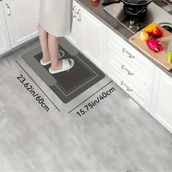   prémium konyhai szuper nedvszívó padlószőnyeg #Fekete Szürke - 40,01 Cm X 59,99 Cm