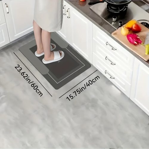 prémium konyhai szuper nedvszívó padlószőnyeg #Fekete Szürke - 40,01 Cm X 59,99 Cm