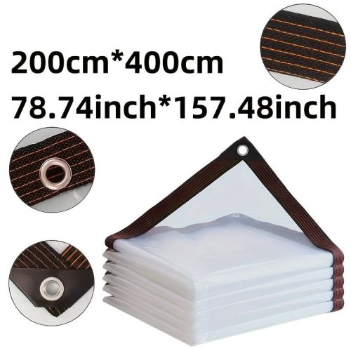 Egy darab átlátszó vízálló ponyva #200*400 cm / 78,74*157,48 hüvelyk