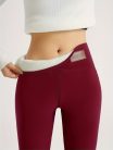 Női magas derekú polár bélésű leggings téli sportokhoz, fitneszhez és jógához #Tengerészkék - XXL