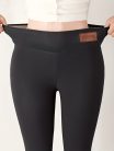 Női magas derekú polár bélésű leggings téli sportokhoz, fitneszhez és jógához #Tengerészkék - XXL