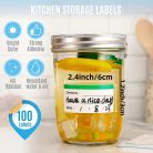 100db Színes Levehető Fagyasztó és Élelmiszer Tároló Címke