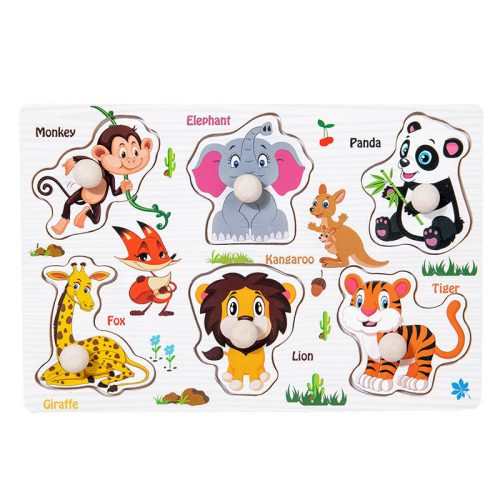 Fa fejlesztő puzzle játék #Állatok