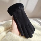 1 pár Női Thermo Plüssvelúr Kesztyű #Khaki