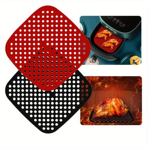 Lyukacsos Air Fryer Sütőlap, Tapadásmentes #Piros
