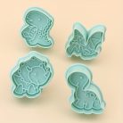 3/4 db-os, rugós kekszvágó készlet kreatív sütéshez, süteménydíszítéshez, fondant formákhoz, műanyag forma cukorkákhoz és sütikhez, sütőeszközök #4 Db Kis Százszorszép