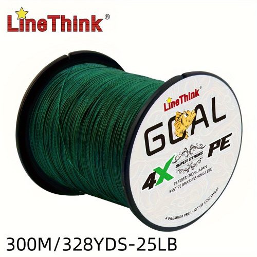 4 Szálas Fonott Zsinór, Többszálas PE Horgászzsinór #Sötétzöld - 0,20mm-11,34KG