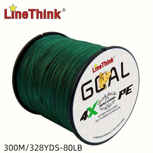 4 Szálas Fonott Zsinór, Többszálas PE Horgászzsinór #Sötétzöld - 0.45mm-36.29KG