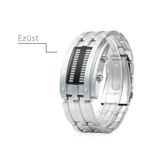 Exkluzív bináris led karóra #Ezüst